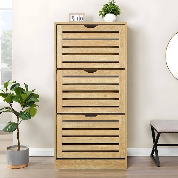 ALFORDSON 2x Shoe Cabinet Organiser 90 Pairs Storage Rack Wood