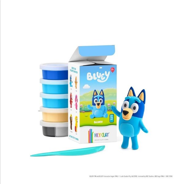 Hey Clay Bluey Single Character Set - 5 Cans of Clay