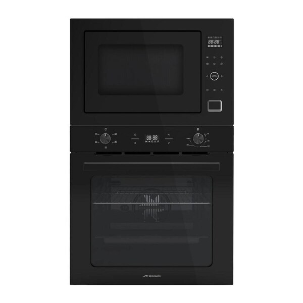 Domain Premium Black Built-In Oven + Microwave Pack - 600mm