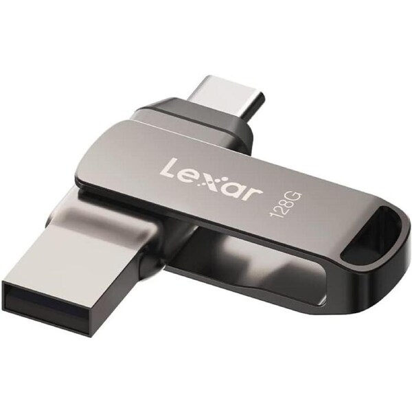 Lexar D400 256GB JumpDrive BL Titanium USB 3.1 Type-C, up to 130MB/s read transfer content between your USB Type-CTM and Type-A devices.