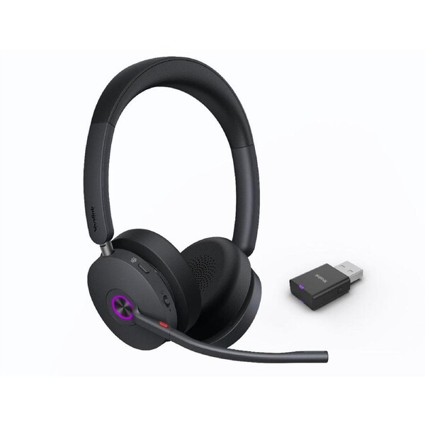 Yealink WH68 Dual Teams Hybrid DECT & Bluetooth Hybrid Wireless Technology, 4-Mic Hybrid ANC, 4-Mic Noise Cancellation, All-Day-Wearing Comfort