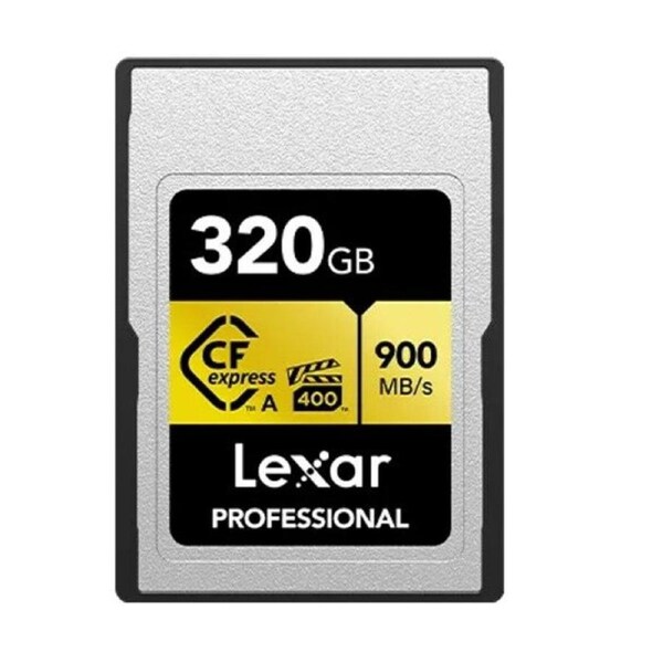 Lexar Professional CFexpress Type A card Gold series 320GB - CFexpress Type A Professional Gold Series, up to 900MB/s read, 800MB/s write
