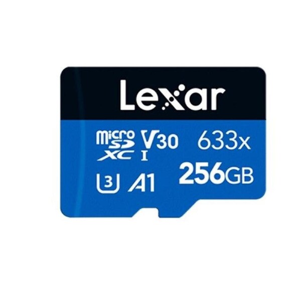 Lexar High-Performance 633x microSDHC/microSDXC UHS-I 256GB – C10, A1, UHS-I (U3), V30, up to 100MB/s read, 45MB/s write