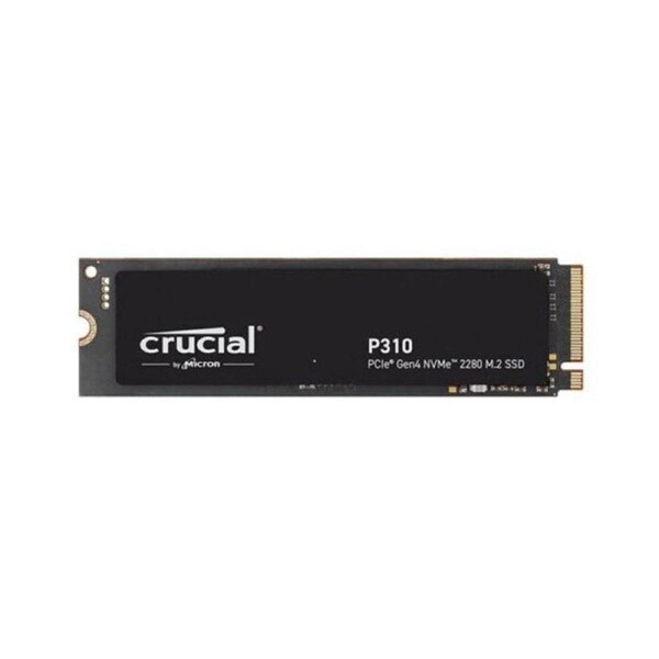 Crucial P310 1TB Gen4 2280 NVMe SSD w Heatsink 7100/6000 MB/s R/W 220TBW 1000K/1200K IOPS 1.5M hrs MTTF Full-Drive Encryption M.2 PCIe4 5yrs