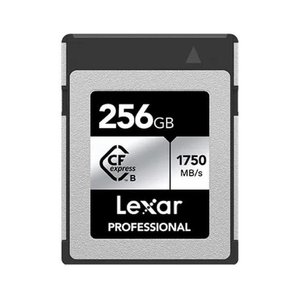 Lexar Professional CFexpress™ Type B card Silver Series 256GB—Up to 1750MB/s read, up to 1300MB/s write,minimum sustained write speed 480MB/s1