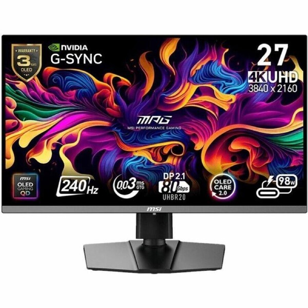 27in/4k/240Hz/0.03ms/QD-OLED/Type-C 90W/True Black 400