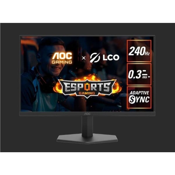 AOC 23.8' IPS 1920 × 1080 FHD, 240Hz, HDR10, 0.3ms,Adaptive Sync,HDMI 2.0 × 1, DisplayPort 1.4 × 1, Gaming Monitor