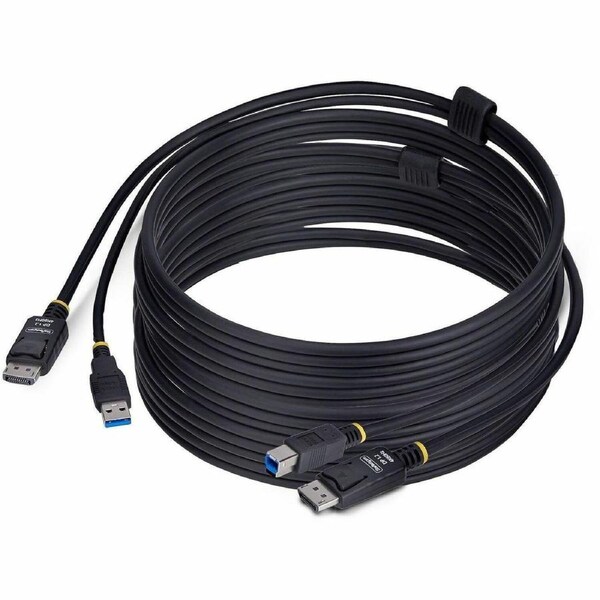 StarTech.com 10ft (3m) DisplayPort and USB 5Gbps KVM Cable, Up to 4K 60Hz, DP and USB Combo Cable for KVM Switch - KVM cable connects a computer to a