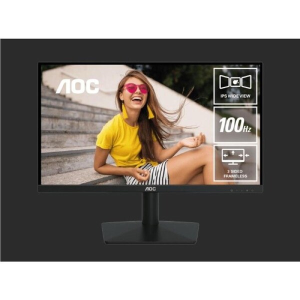 AOC 23.8' IPS. 1920 × 1080 FHD, 100Hz, 8ms GtG (bw), HDMI 1.4 x1,VGA x1, Adaptive Sync.IPS Monitor Replace 24B20JH2
