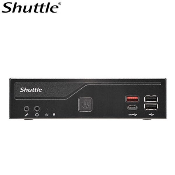 Shuttle DH810 Slim Mini PC 1.3L chassis - Intel® Core™ Ultra 200 serie ,2 x DDR5 SODIMM slots,48GB, 2xLAN (1G & 2.5G), 2xRS232, HDMI, 2xDP, 120W, Vesa