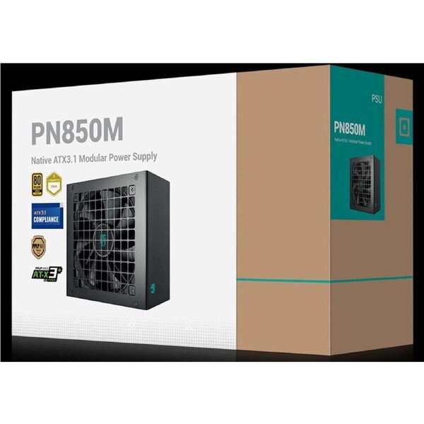 DeepCool PN850M Gamer Storm 850W 80+ Gold Certified Fully Modular ATX Power Supply, 120mm Fan, Japanese Capacitors, DC to DC, ATX12V V3.1, 100,000 MTB
