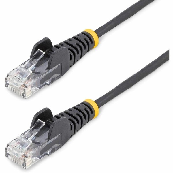StarTech.com 5m Black Slim CAT6 Ethernet Cable, Snagless RJ45, UTP, LSZH, 28AWG Pure Bare Copper, Slim Network Patch Cord, Fluke Tested - Slim UTP