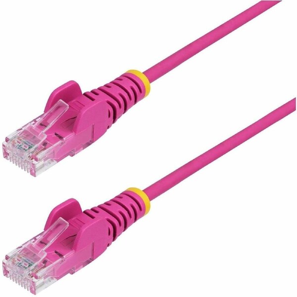 StarTech.com 10m Pink Slim CAT6 Ethernet Cable, Snagless RJ45, UTP, LSZH, 28AWG Pure Bare Copper, Slim Network Patch Cord, Fluke Tested - Slim UTP