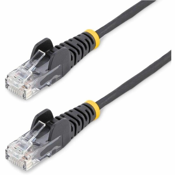 StarTech.com 10m Black Slim CAT6 Ethernet Cable, Snagless RJ45, UTP, LSZH, 28AWG Pure Bare Copper, Slim Network Patch Cord, Fluke Tested - Slim UTP
