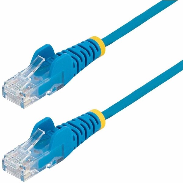 StarTech.com 5m Blue Slim CAT6 Ethernet Cable, Snagless RJ45, UTP, LSZH, 28AWG Pure Bare Copper, Slim Network Patch Cord, Fluke Tested - Slim UTP and