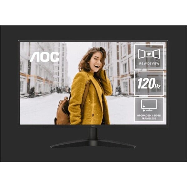 AOC 27' 120Hz 1920 × 1080 (FHD), 300 cd/m2, VGA × 1, HDMI 1.4 × 1 1ms AdaptiveSync IPS Monitor. Office and Home. 2025
