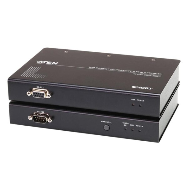 Aten 4K DisplayPort HDBaseT 2.0 KVM Extender with RS232, Ethernet extension, Long Reach mode extends up to 1920 x 1080 @ 150m, can mix CE920 T/R with