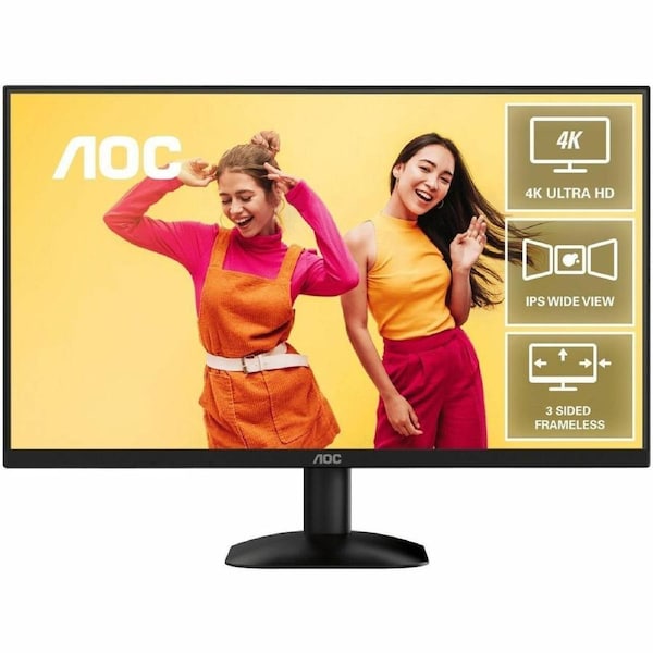 AOC U27B35 27in 60Hz UHD IPS Business Monitor Flicker Free Game Mode Low Blue Mode 3480x2160 16:9 4ms GTG 20m:1 Samrt Contrast 300 Nits DP/HDMI HDR10