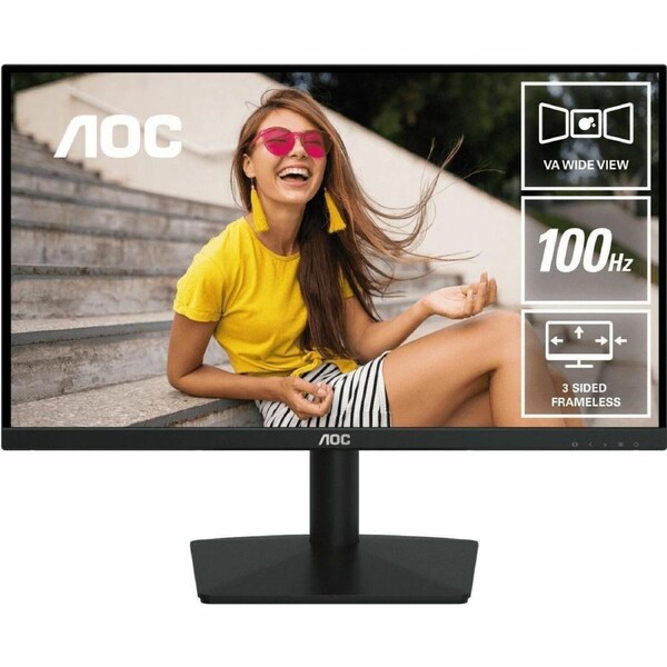 AOC 22B15HN 21.45in 100Hz FHD VA Home and Business Monitor Flicker Free Low Blue Mode 1920x1080 16:9 8ms 3000:1 Contrast ratio 250 Nits VGA/HDMI Tilt