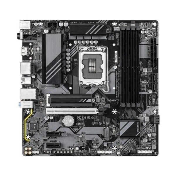 Gigabyte B760M DS3H WIFI6E GEN5 Intel LGA 1700 mATX Motherboard, 4x DDR5 ~256GB, 1x PCI-E x16, 2x M.2, 4x SATA, 5x USB 3.2, 6x USB 2.0