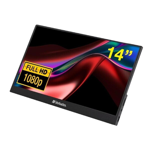Verbatim 14' IPS FHD 1920x1080 - HDR, 60Hz HDMI USB-C Capacitive Touch Panel Portable Monitor