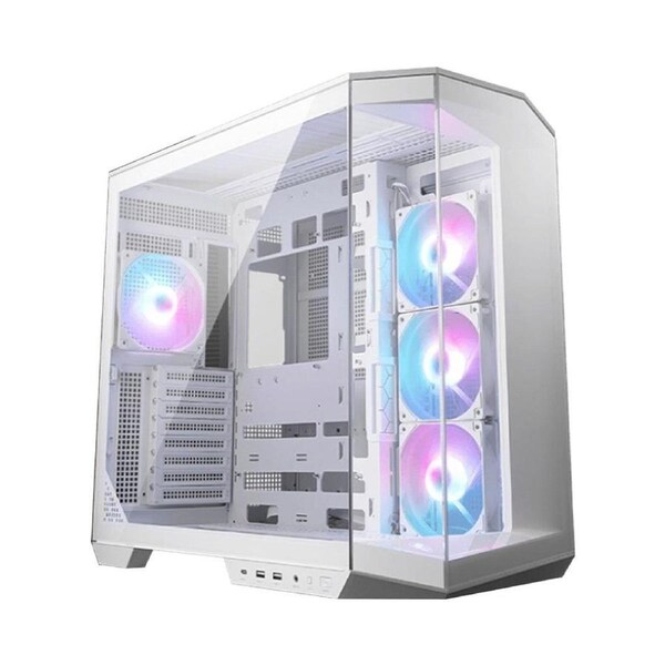 MSI MAG PANO 100R PZ WHITE Micro ATX Case, 2 x USB 5Gbps , 1x USB C 20Gbps, 1 x Audio-Out / Mic,, 3x 2.5', 2x 3.5', Micro ATX / Mini ITX(NEW)