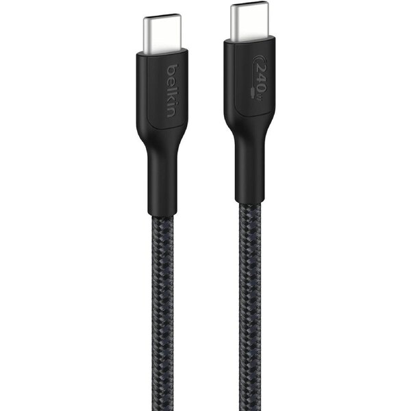 BoostCharge Pro USB-C TO USB-C 240W 2.0 Braided PCR Cable 2M Black