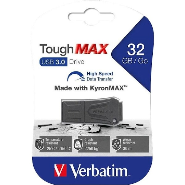 Verbatim ToughMAX 32 GB USB 3.0 Flash Drive - Lifetime Warranty