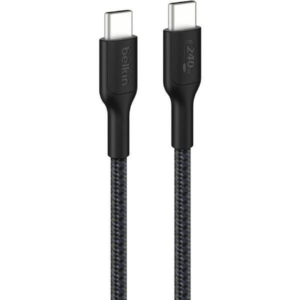 BoostCharge Pro USB-C TO USB-C 240W 2.0 Braided PCR Cable 1M Black