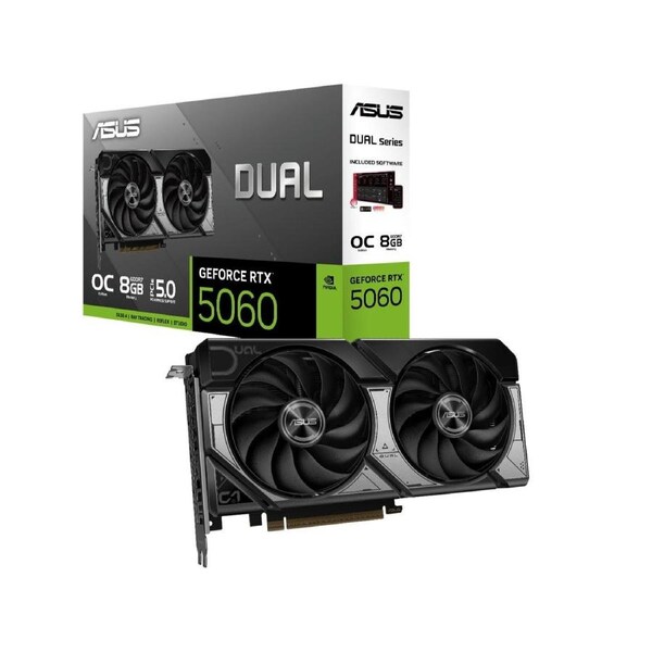 ASUS nVidia GeForce DUAL-RTX5060-O8G OC mode: 2565MHz 8GB GDDR7 OpenGL®4.6