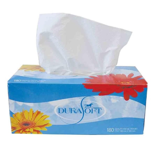Bulk Durasoft 2-Ply Facial Tissues (Carton of 36 boxes of tissues), Soft & Gentle, FSC Certified, Ideal for Offices & Clinics