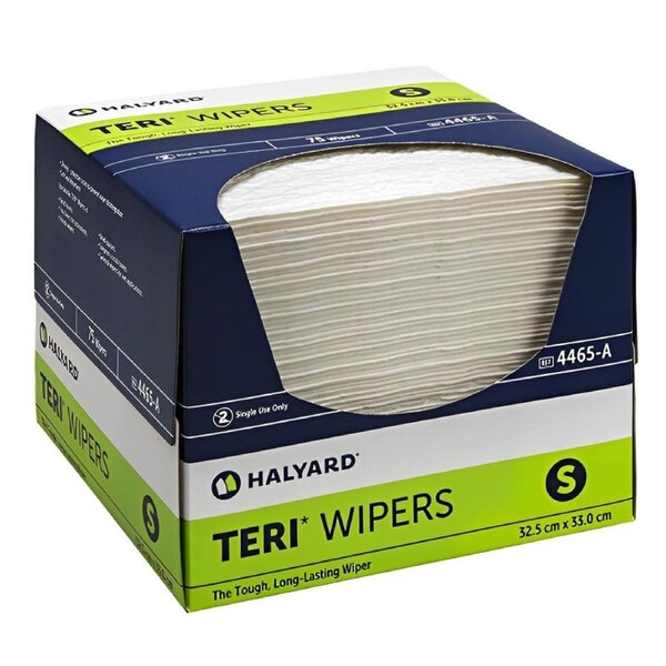 Halyard TERI Wipers - 4-Ply Reinforced, 31.5cm x 34cm, Pack of 100, Durable & Low Lint, Ideal for Medical & Dental Clinics