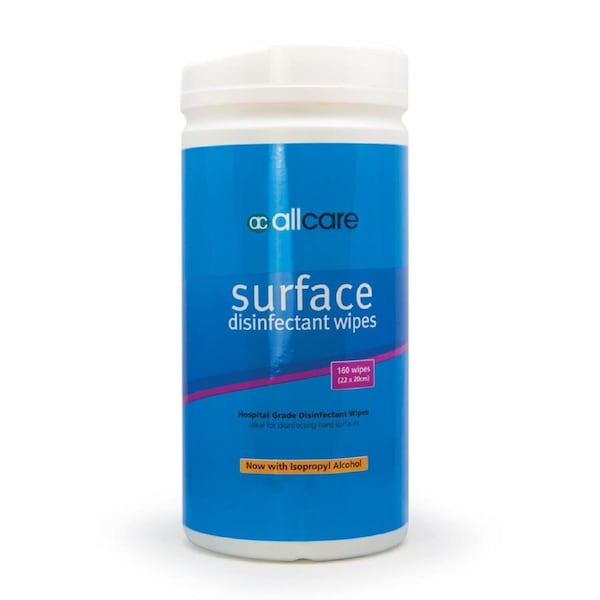 Surface Disinfectant Wipes - 70% Isopropyl Alcohol, Hospital Grade, 160 Wipes