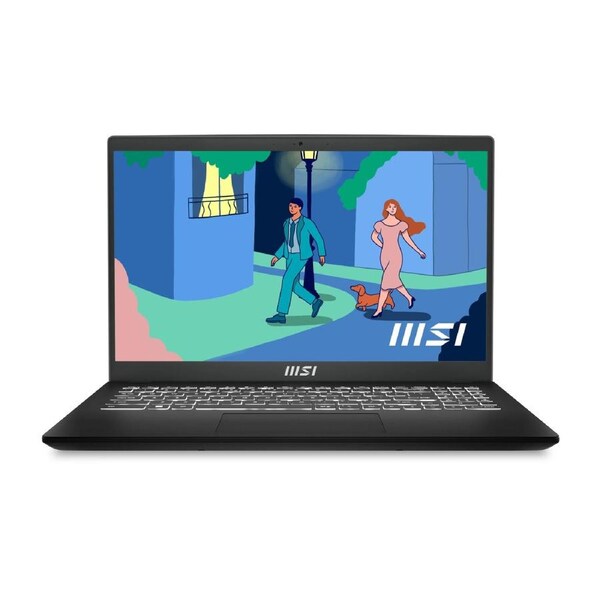 MSI Modern 15 B12MO 15.6" FHD IPS Laptop, i7-1255U, 16GB RAM, 512GB SSD, Windows 11 Home - Classic Black [Modern 15 B12MO-1095AU]