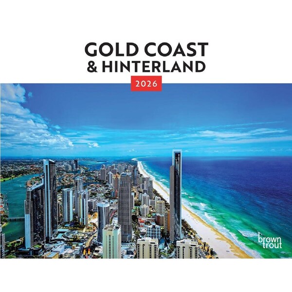 2026 Calendar Gold Coast & Hinterland Horizontal Wall, BrownTrout A06323