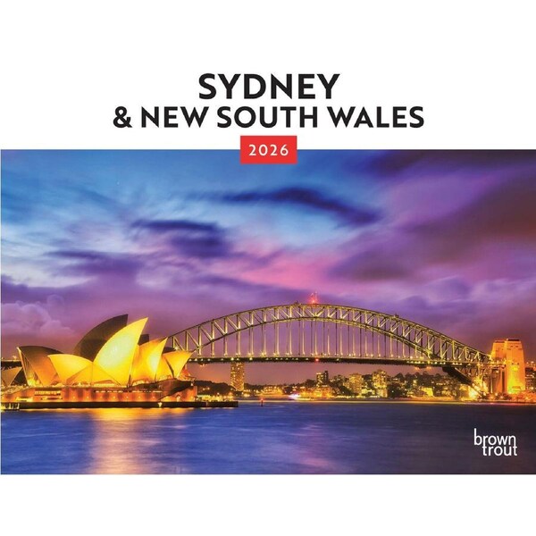 2026 Calendar Sydney & New South Wales Horizontal Wall, BrownTrout A05593