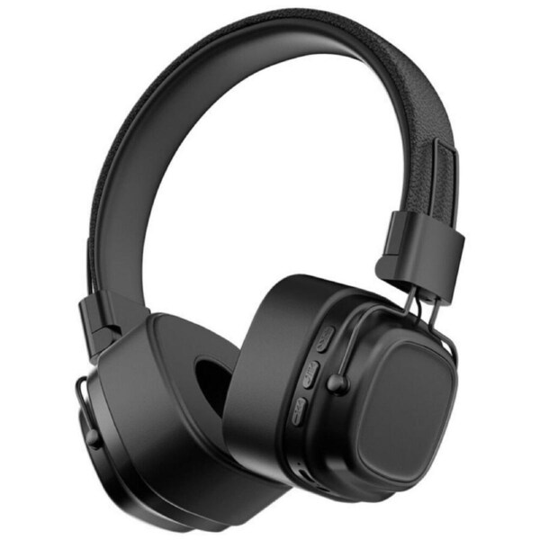 SoundTec Laser On-Ear Bluetooth Wireless Headphones Foldable Black