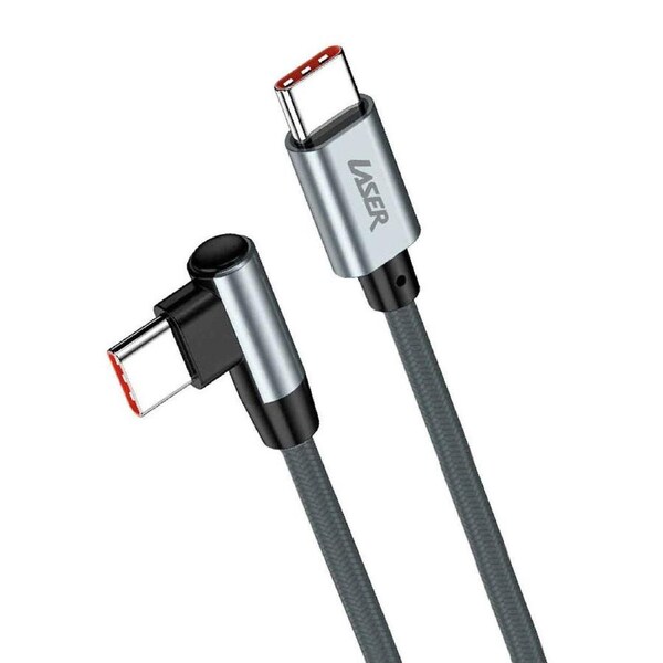Laser 1m Right Angled USB-C to C 100W Charging Cable for Samsung & iPhone 16