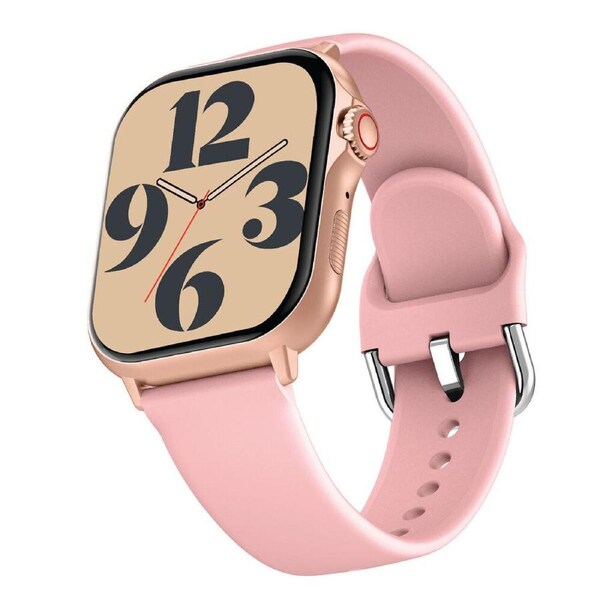 V-Fitness IPX8 Smart Watch GPS 2.1in Screen Apple/Google Fit Tracking Pink