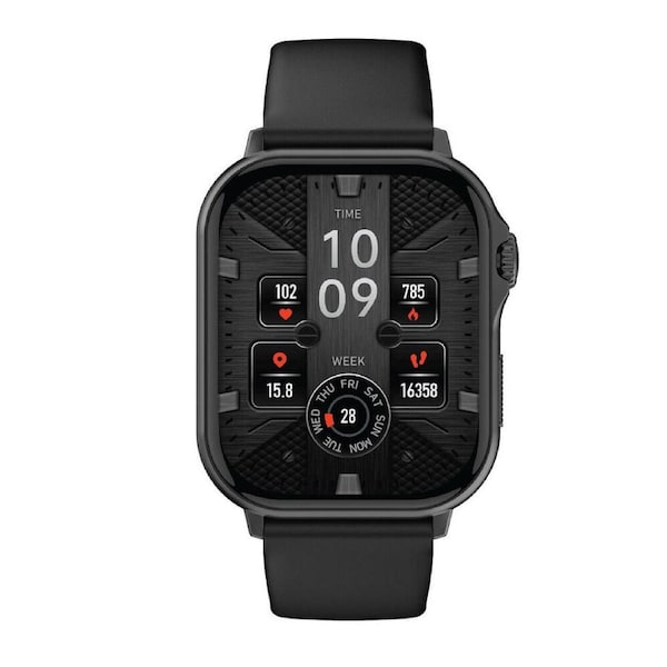 V-Fitness IPX8 Smart Watch GPS 2.1in Screen Apple/Google Fit Tracking Black