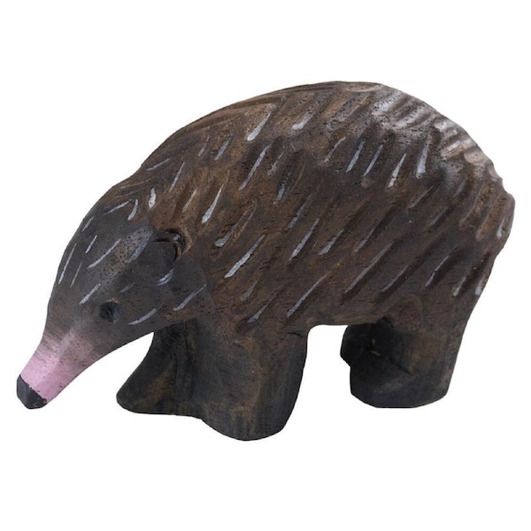 Wudimals Echidna Handmade Wooden Animal Toy Carved Figurine Kids 3y+