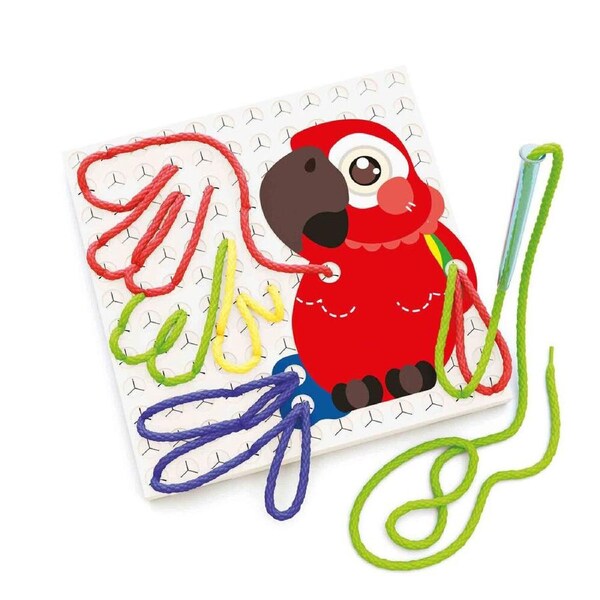 Quercetti Fanta Filo Zoo Lacing Set Threading Craft Educational Toy Kids 3y+