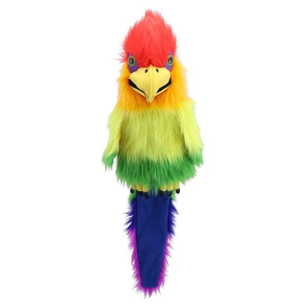 The Puppet Company Rainbow Bird Plush Squak Hand Large Toddler 18m+ 80cm