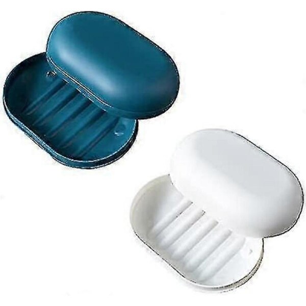 2 Pack Soap Dish With Lid Leakproof Soap Box For Shower Bathroom Travel Soap Box