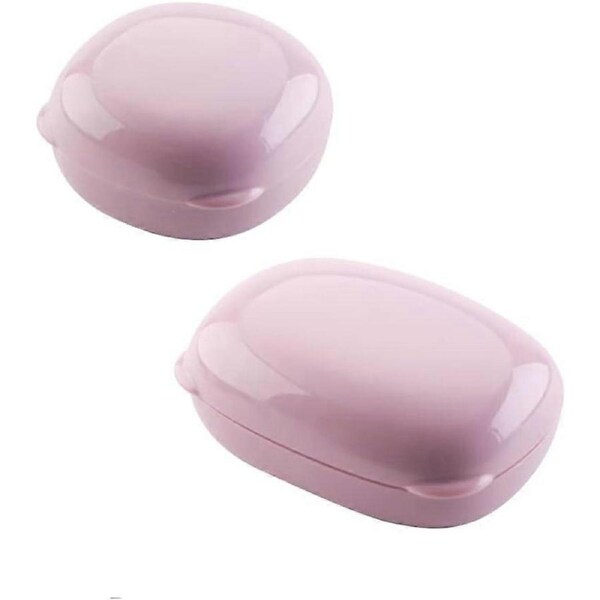 Soap Box Set of 2 Travel Soap Box Soap Dish with Lid Soap Holder Waterproof and Sealed Soap Box Plastic Travel Soap Boxes with Lid