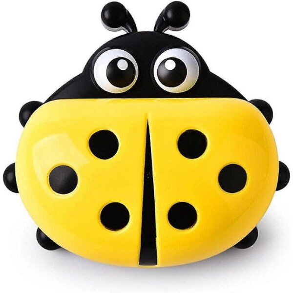 Tizzy Soap Dish, Soap Box, Creative Ladybug Soap Box Bathroom Desktop Soap Storage Box, Soap Saver for Bathroom Counter, Shower,Yellow