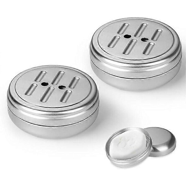 Waterproof Travel Soap Box with Drain - Travel Soap Box - Solid Aluminum Storage - Soap Box - Metal Soap Box (Round, 2)