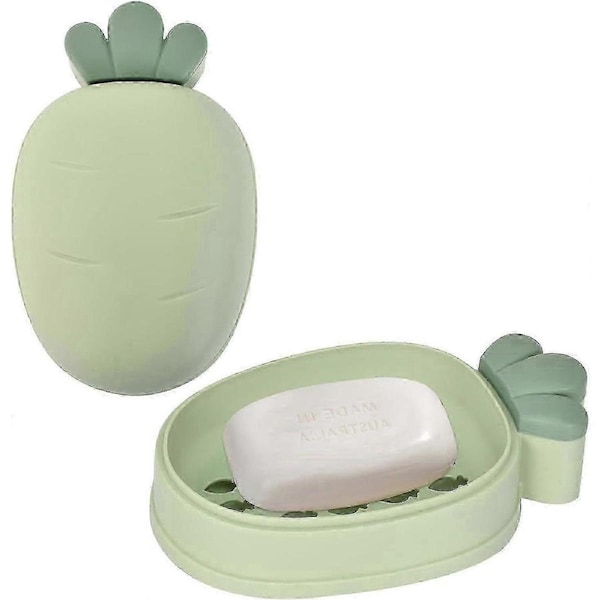 2Pcs Soap Dish Soap Box, Soap Dishes with Lid, Plastic Draining Soap Dishes, Soap Box Container, Soap Bar Case Storage