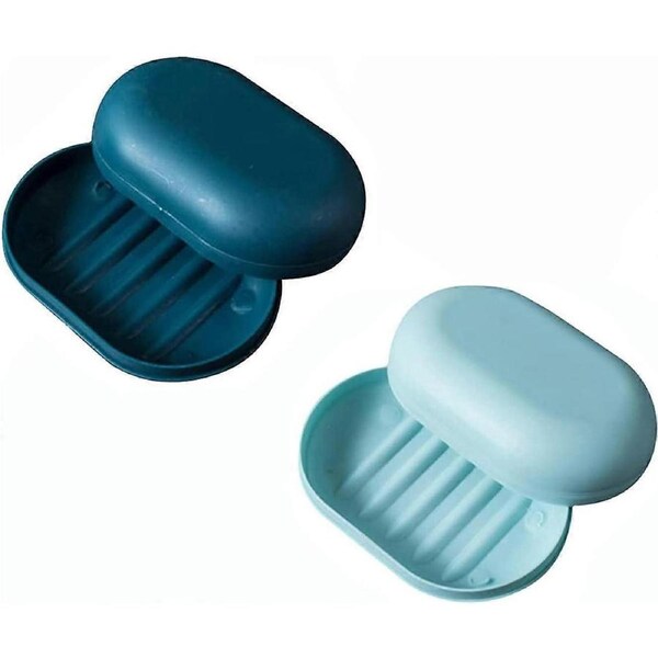 Soap Box Travel Soap Box with Lid Soap Bar Travel Soap Leakproof Blue