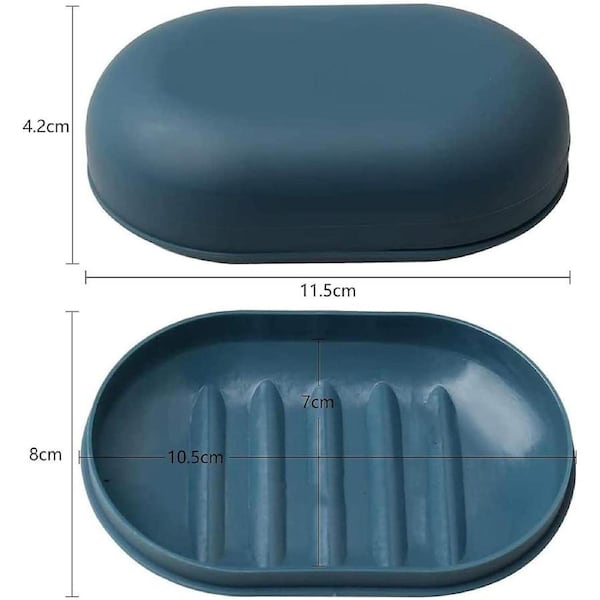 Soap Box Travel Soap Box with Lid Soap Bar Leakproof Blue